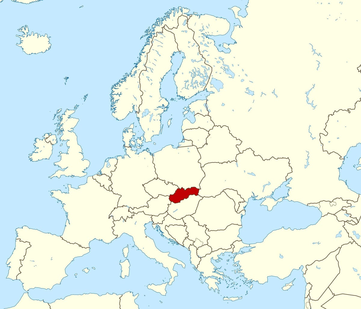 žemėlapis Slovakijos žemėlapis europa