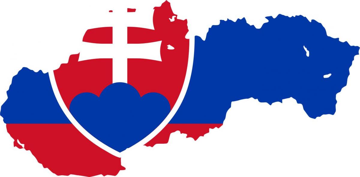 žemėlapis Slovakijos vėliava