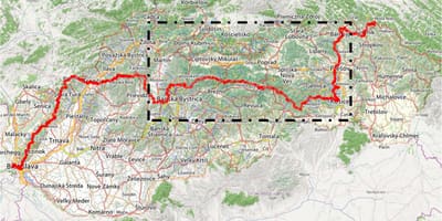 Žygiai žemėlapis Slovakija