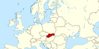 Žemėlapis Slovakijos žemėlapis europa