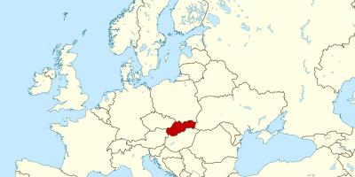 Žemėlapis Slovakijos žemėlapis europa